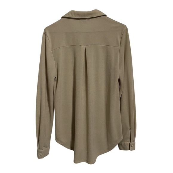 Princess‎ Polly Long Sleeve Button Up Shirt Beige Collared Top Women's Size 8 - Picture 12 of 12